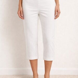 Jones New York Women's White Capris Pull On Pants